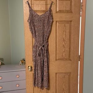 Ladies leopard print jumpsuit suit